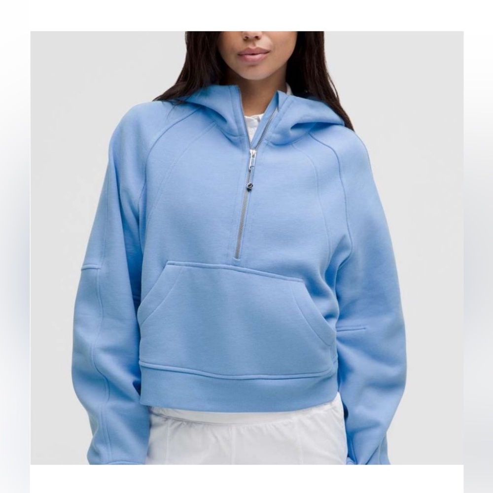 NWT HTF Lululemon Scuba Oversized Half Zip Hoodie Aero Blue